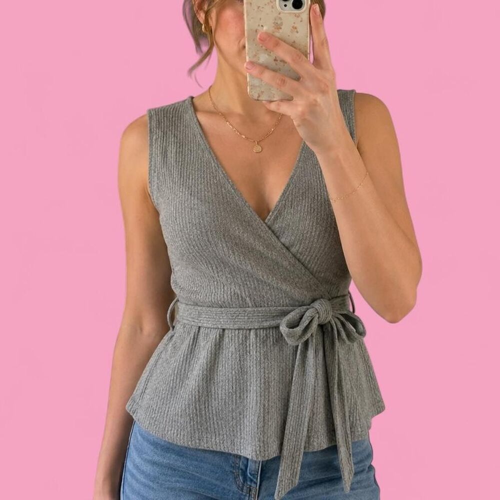 Gap sleeveless wrap top